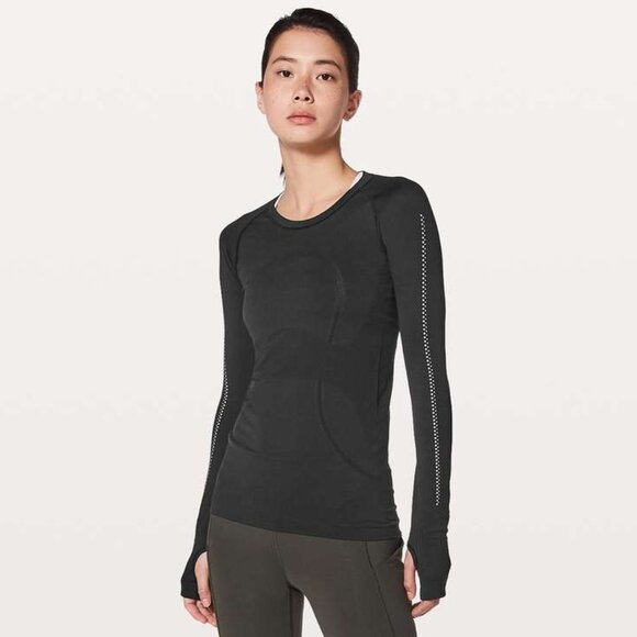 Lululemon Women's Swiftly Tech Long Sleeve Crew Reflective - Black - Picture 1 of 8